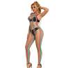 SUBBLIME 952358 BODYSTOCKING DE REJILLA CUELLO HALTER ARCOIRIS TALLA aNICA