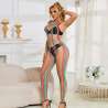 SUBBLIME 952358 BODYSTOCKING DE REJILLA CUELLO HALTER ARCOIRIS TALLA aNICA