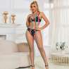 SUBBLIME 952358 BODYSTOCKING DE REJILLA CUELLO HALTER ARCOIRIS TALLA aNICA