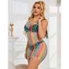 SUBBLIME 952365 BODYSTOCKING DE REJILLA HOMBROS DESCUBIERTOS ARCOIRIS TALLA aNICA