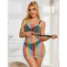 SUBBLIME 952365 BODYSTOCKING DE REJILLA HOMBROS DESCUBIERTOS ARCOIRIS TALLA aNICA