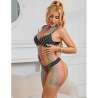 SUBBLIME 952433 BODYSTOCKING DE REJILLA SIN MANGAS CON CUELLO ALTO ARCOIRIS TALLA aNICA