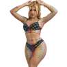 SUBBLIME 952440 BODYSTOCKING DE REJILLA 2 PIEZAS MANGA LARGA ARCOIRIS TALLA aNICA