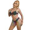 SUBBLIME 952440 BODYSTOCKING DE REJILLA 2 PIEZAS MANGA LARGA ARCOIRIS TALLA aNICA