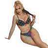 SUBBLIME 952440 BODYSTOCKING DE REJILLA 2 PIEZAS MANGA LARGA ARCOIRIS TALLA aNICA