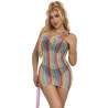 SUBBLIME 952457 BODYSTOCKING DE REJILLA SIN MANGAS CON HOMBROS DESCUBIERTOS ARCOIRIS TALLA aNICA