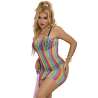 SUBBLIME 952457 BODYSTOCKING DE REJILLA SIN MANGAS CON HOMBROS DESCUBIERTOS ARCOIRIS TALLA aNICA