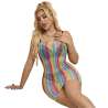 SUBBLIME 952457 BODYSTOCKING DE REJILLA SIN MANGAS CON HOMBROS DESCUBIERTOS ARCOIRIS TALLA aNICA