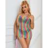 SUBBLIME 952457 BODYSTOCKING DE REJILLA SIN MANGAS CON HOMBROS DESCUBIERTOS ARCOIRIS TALLA aNICA