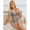 SUBBLIME 952457 BODYSTOCKING DE REJILLA SIN MANGAS CON HOMBROS DESCUBIERTOS ARCOIRIS TALLA aNICA