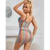 SUBBLIME 952457 BODYSTOCKING DE REJILLA SIN MANGAS CON HOMBROS DESCUBIERTOS ARCOIRIS TALLA aNICA