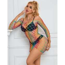 SUBBLIME 952426 BODYSTOCKING DE REJILLA MANGA LARGA ARCOIRIS TALLA aNICA
