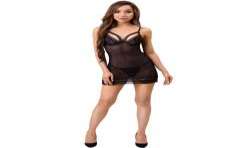 LIVCO CORSETTI FASHION TIANA LC 20208 CAMISA TANGA NEGRO L XL