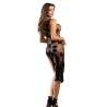 SUBBLIME 952129 BODYSTOCKING DE REJILLA CON DISEaO DE VESTIDO Y DETALLES FLORALES NEGRO TALLA aNICA