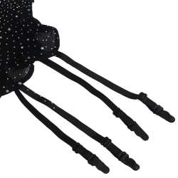 SUBBLIME 952174 BODYSTOCKING DE REJILLA CON GUANTES Y DIAMANTES NEGRO TALLA aNICA