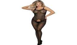 SUBBLIME 951726 BODYSTOCKING CROTCHLESS DE REJILLA ELSTICO NEGRO TALLA aNICA