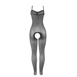 SUBBLIME 951726 BODYSTOCKING CROTCHLESS DE REJILLA ELSTICO NEGRO TALLA aNICA