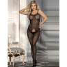 SUBBLIME 951726 BODYSTOCKING CROTCHLESS DE REJILLA ELSTICO NEGRO TALLA aNICA