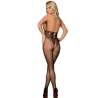 SUBBLIME 951849 BODYSTOCKING DE REJILLA COPA ABIERTA Y CUELLO HALTER NEGRO TALLA aNICA