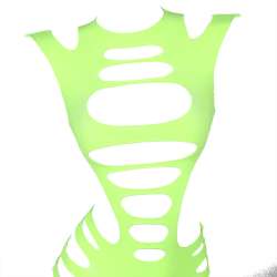 SUBBLIME 952280 BODYSTOCKING DE REJILLA ELSTICO MANGA LARGA VERDE TALLA aNICA