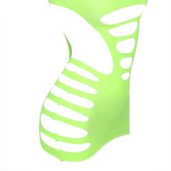SUBBLIME 952280 BODYSTOCKING DE REJILLA ELSTICO MANGA LARGA VERDE TALLA aNICA