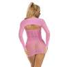 SUBBLIME 952471 BODYSTOCKING DE REJILLA ROSA TALLA aNICA