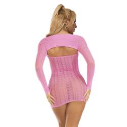 SUBBLIME 952471 BODYSTOCKING DE REJILLA ROSA TALLA aNICA