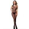 SUBBLIME 952037 BODYSTOCKING DE REJILLA DE UN HOMBRO CON DIAMANTES NEGRO TALLA aNICA