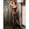 SUBBLIME 952037 BODYSTOCKING DE REJILLA DE UN HOMBRO CON DIAMANTES NEGRO TALLA aNICA
