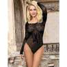 SUBBLIME 952051 BODYSTOCKING DE REJILLA CON MANGA LARGA Y HOMBROS DESCUBIERTOS NEGRO TALLA aNICA