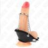 KINK ANILLO PENE 4 CM CADENA 7 CM METAL CON CINTURaN POLIPIEL