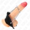 KINK ANILLO PENE 4 CM CADENA 7 CM METAL CON CINTURaN POLIPIEL