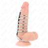 KINK 7 ANILLOS PENE METAL 32 CM A 5 CM CONECTADOS POR POLIPIEL