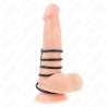 KINK 5 ANILLOS PENE SILICONA 38 CM A 48 CM CONECTADOS POR CUERO
