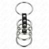 KINK 5 ANILLOS PENE 37 CM A 5 CM METAL CONECTADOS POR CUERO