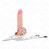 KINK ANILLO PENE TRIPLE METAL CROMADO 38 CM A 5 CM CON CADENA METAL 26 CM Y PINZAS PARA PEZONES MODELO 2