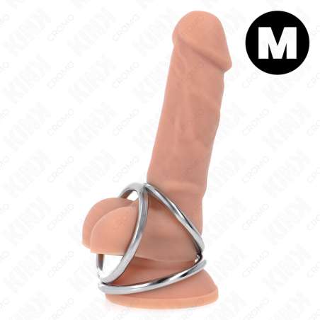 KINK ANILLO PENE TRIPLE METAL CROMADO 38 CM A 5 CM MODELO 2