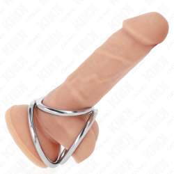 KINK ANILLO PENE TRIPLE METAL CROMADO 38 CM A 5 CM MODELO 2