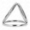 KINK ANILLO PENE TRIPLE METAL CROMADO 38 CM A 5 CM MODELO 2