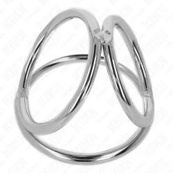 KINK ANILLO PENE TRIPLE METAL CROMADO 38 CM A 5 CM MODELO 2