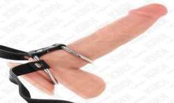 KINK ANILLO PENE DOBLE METAL 38 CM A 5 CM CON CINTURaN DE POLIPIEL 112 CM