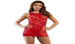 SUBBLIME 952150 BODYSTOCKING DE REJILLA CORTO SIN MANGAS ROJO TALLA aNICA