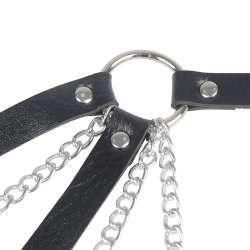 SUBBLIME 953713 CINTURaN DE BONDAGE PUNK HEBILLA METAL NEGRO TALLA aNICA