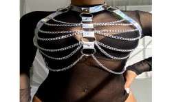 SUBBLIME 953737 ARNaS DE PECHO CON ANILLOS Y CADENAS PLATA TALLA aNICA