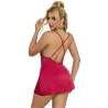 SUBBLIME 954130 BABYDOLL CON DISEaO FLORAL ROJO L XL