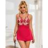 SUBBLIME 954130 BABYDOLL CON DISEaO FLORAL ROJO L XL