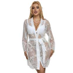 SUBBLIME 954376 CAMISaN DE MANGA LARGA CON DISEaO FLORAL BLANCO L XL