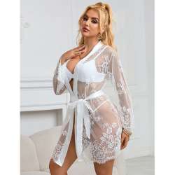 SUBBLIME 954376 CAMISaN DE MANGA LARGA CON DISEaO FLORAL BLANCO L XL