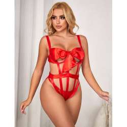 SUBBLIME 954468 BODY SEXY CALADO CON LAZO ROJO S M