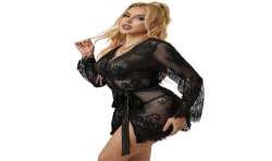 SUBBLIME 953751 CAMISaN DE ENCAJE TANGA NEGRO S M